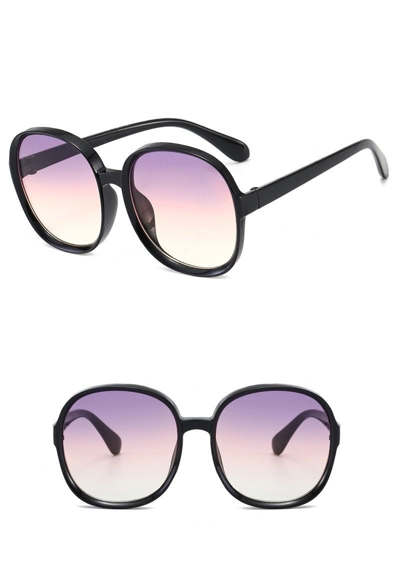 Fashion Round Sunglasses . Women 2020 Luxury Brand Design .Retro